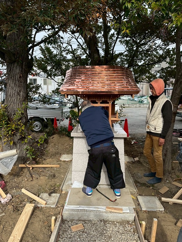 神奈川県横浜市│続・稲荷神社新築工事 宮大工の工事もお任せください! (10)