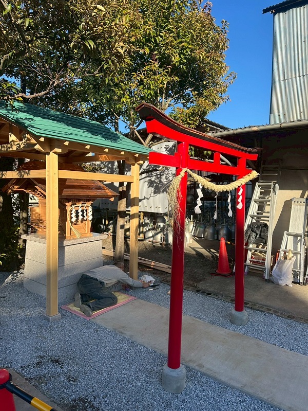 神奈川県横浜市│続・稲荷神社新築工事 宮大工の工事もお任せください! (4)