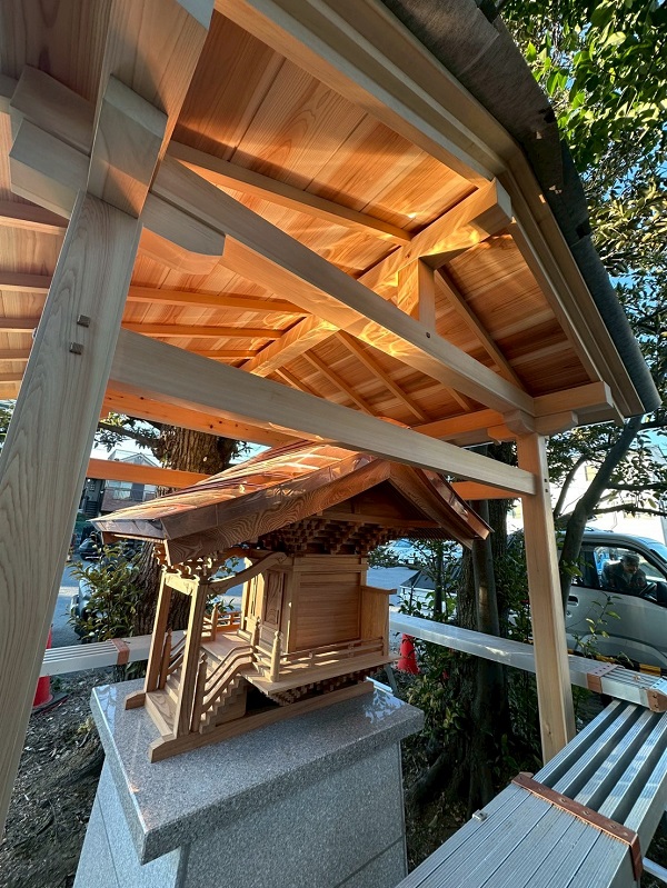 神奈川県横浜市│続・稲荷神社新築工事 宮大工の工事もお任せください！ (13)
