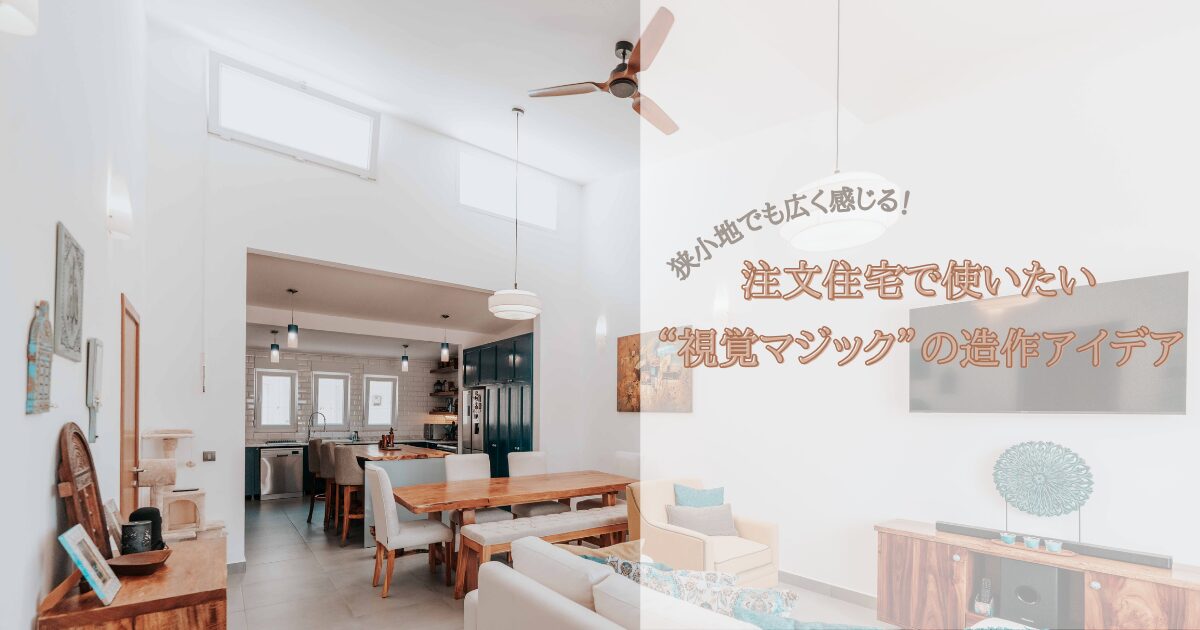 アイキャッチ:狭小地でも広く感じる! 注文住宅で使いたい“視覚マジック”の造作アイデア